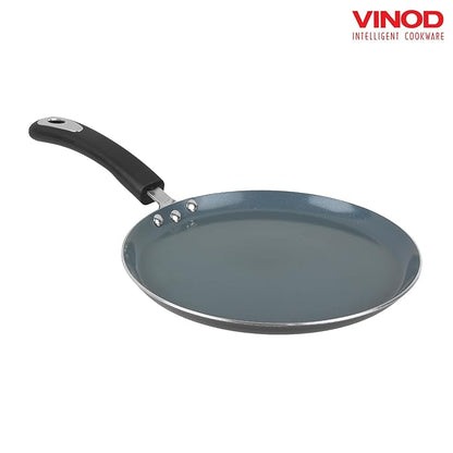 Vinod Zest Ceramica Dosa Tawa - 28 cm | Natural Stick Free Roti Tawa | Stylish Handle | Toxin Free | Induction and Gas Base