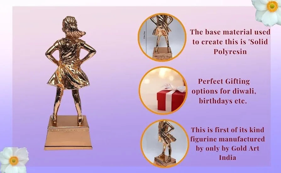 Gold Art India World's Best Daughter Figurine Rose Gold Plated