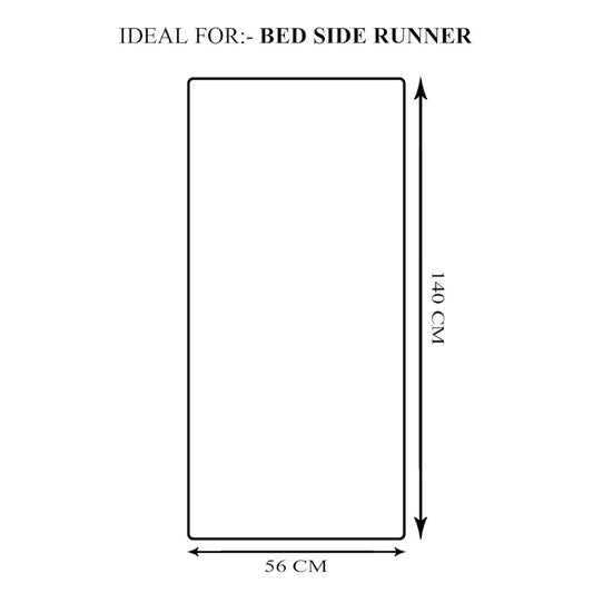 Status Contract 3D Printed Vintage Persian Bedside Runner Carpet Rug Anti Skid Backing for Home