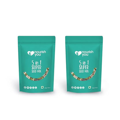 Nourish You 5 In 1 Super Seed Mix Roasted Pumpkin - 200 gms (Pack of 2)