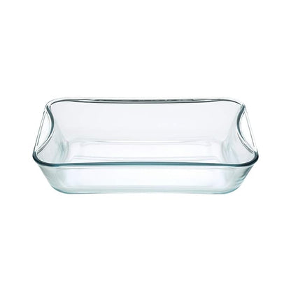 Borosil Rectangular Glass Baking Microwave and Oven Safe Dish | 2.5 Litres | Transparent