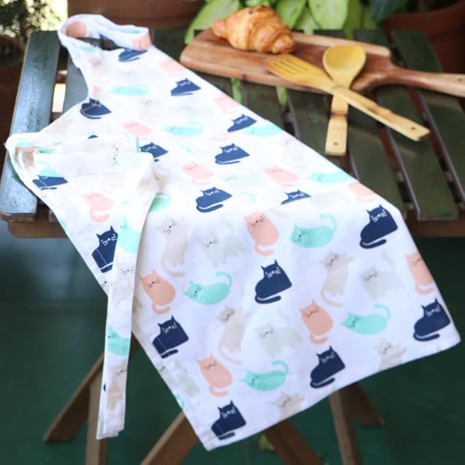 Oak & Lily Kitchen Apron Fully washable with large front pocket Multicolour