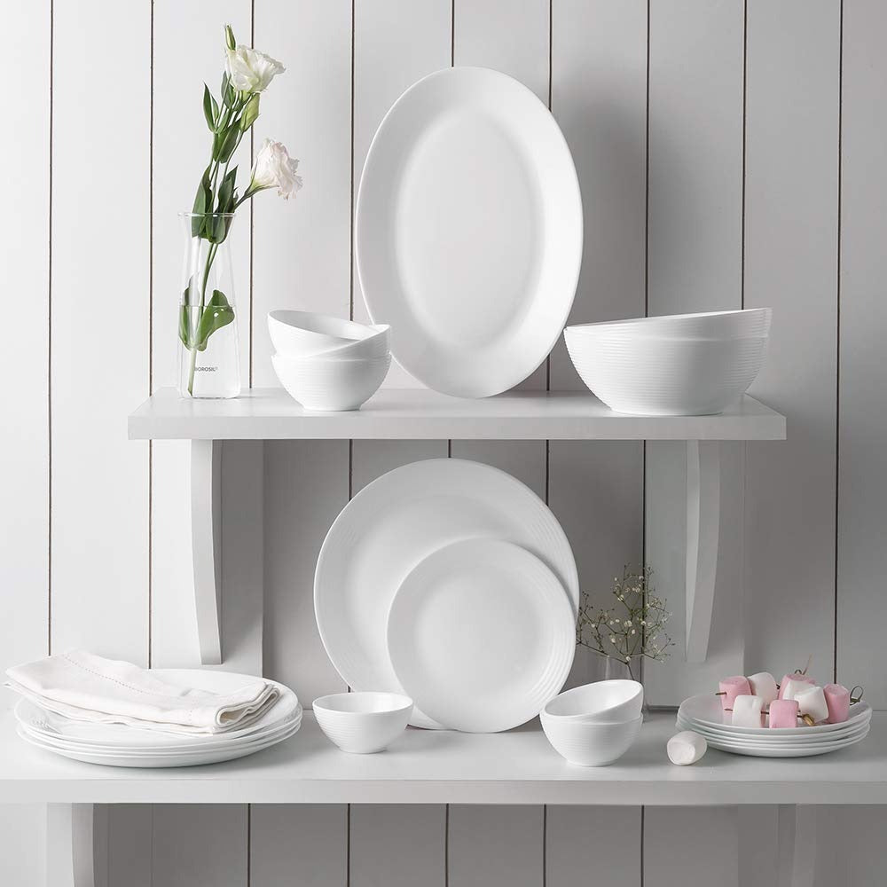 Borosil Larah Opalware Orbit Dinner Set 19 Pcs