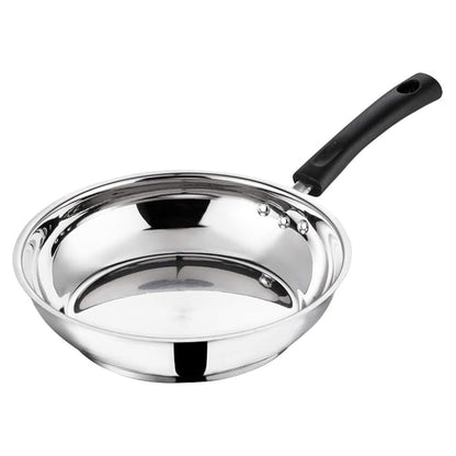 Vinod Stainless Steel Frypan - 24 cm | Skillet Pan for Frying | SAS Bottom | Cool Touch Bakelite Handle