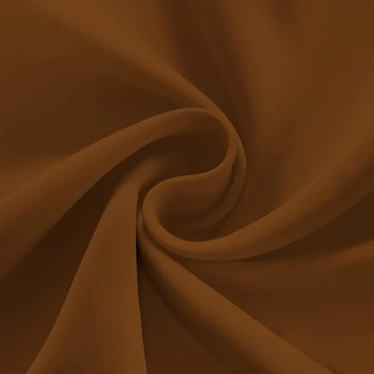 Divine Casa Super Satin Blackout Door Curtains Solid Panels for Complete Light Block Size 7 Feet Colour Deep Brown (Pack of 2)