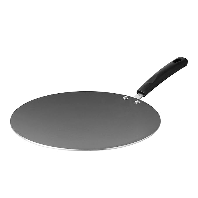 Fackelmann Quartz Nonstick Concave Tawa 28 cm Cool Handle Even Heating Roti Chapati Paratha