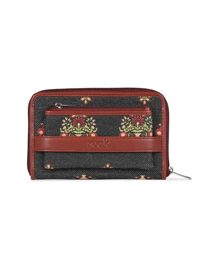 Zouk Wallets for Women Handmade Classic Wallets for Females Vegan Leather and Jute