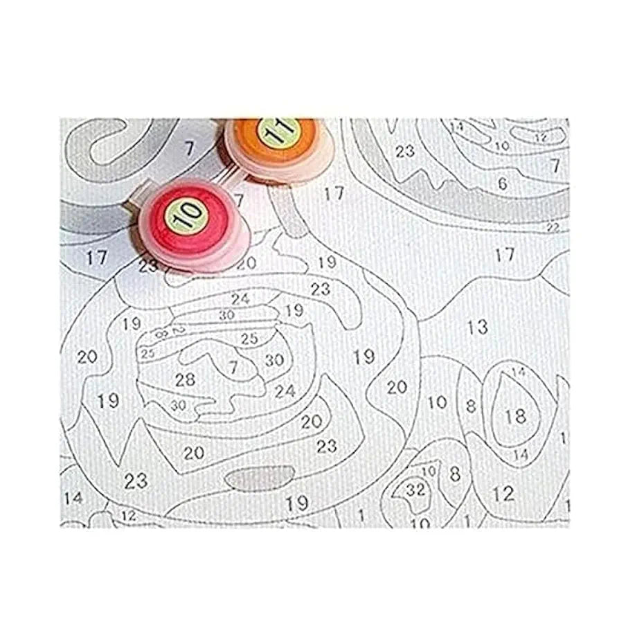Trexee DIY Paint by Numbers Kits 40 * 50cm Painting Kit for Adults and Kids Pre-Printed Canvas with Brushes and Pigment Oil Painting Acrylic Paints DIY Oil Painting 