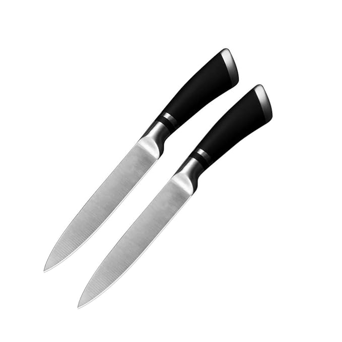 Pepplo Santoku Knife Kitchen Knife Forged of High Carbon Steel Ergonomic Handle Small Set of 2