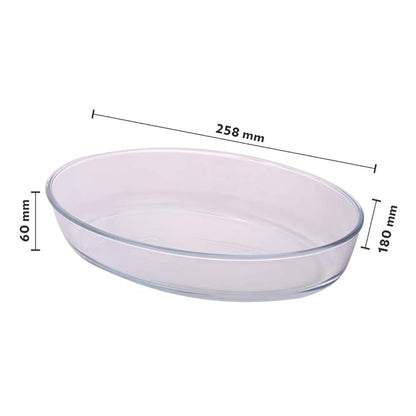 Borosil Glass Baking Dish | 1.6 Litres | Transparent | 1 Count