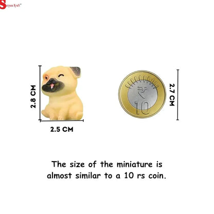 Satyam Kraft Resin 1 Set  Dog Miniature Figurines Decorative Showpiece