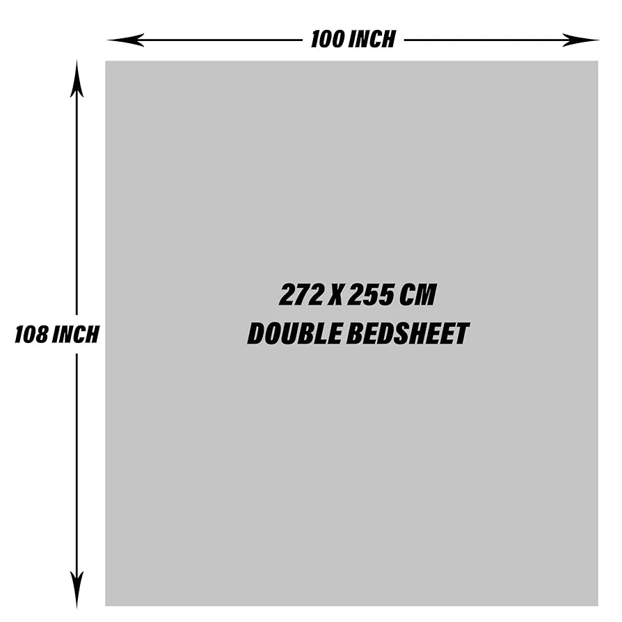 Kuber Industries Double Bedsheet with 2 Pillow Covers 160 TC Premium Cotton Rusty Star Flower Green