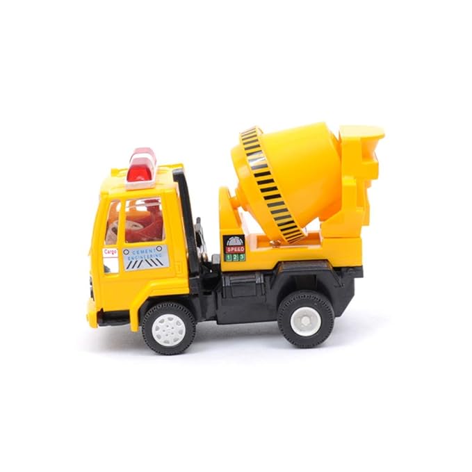 Centy Toys Plastic Pull Back Concrete Mixer For Kids Yellow Colour