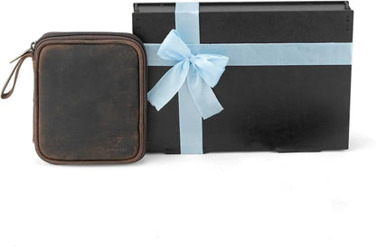 Goatter Genuine Leather Gift Hamper for Men,Tech Organizer for Travel and Daily Use, 