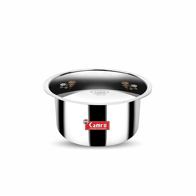 Camro Tripro Triply Artisian Tope with lid 13 No 2.2 Liters Capacity Cauldron Tope Handi