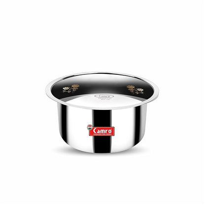 Camro Tripro Triply Artisian Tope with lid 13 No 2.2 Liters Capacity Cauldron Tope Handi