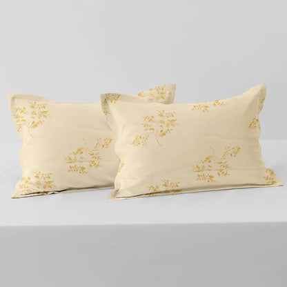 Cloth Fusion Glace Cotton Pillow Cover Set of 2 with Envelope Closure Soft Pillow Amber Elegance