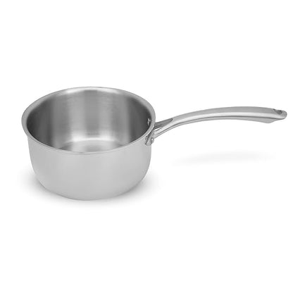 Fackelmann Triply Stainless Steel Sauce pan with Designer Lid 14 cm 1.10 litres Silver Color