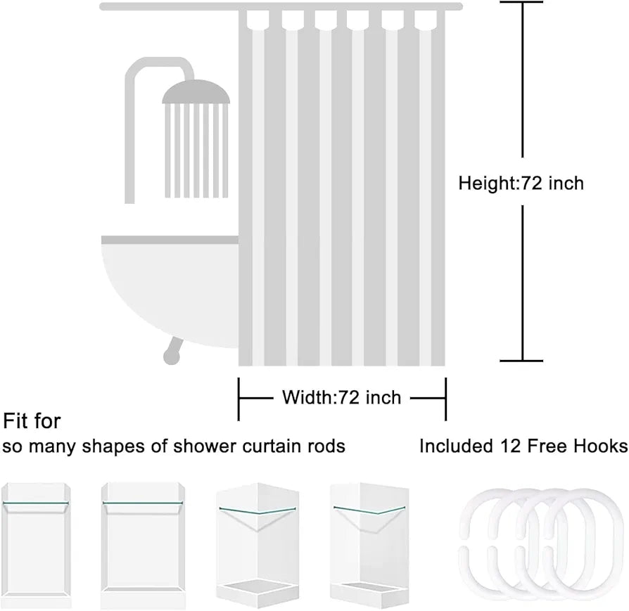 Homethreads Embrace Luxury with Our 6-Feet Long Premium Polyester Shower Curtain with 12 Hooks for a Lavish Bathroom Ambiance Stylish, Splendid, and Perfectly Sized Maroon Colour