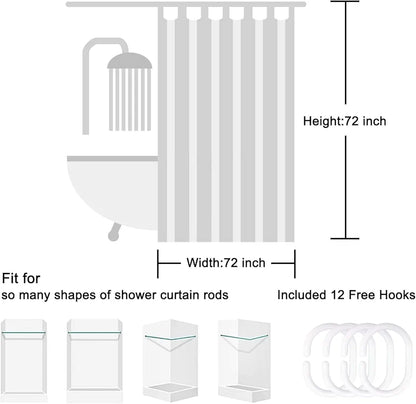 Homethreads Embrace Luxury with Our 6-Feet Long Premium Polyester Shower Curtain with 12 Hooks for a Lavish Bathroom Ambiance Stylish, Splendid, and Perfectly Sized Maroon Colour