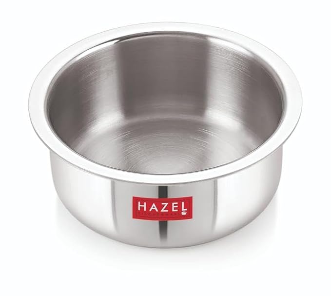 Hazel Triply Stainless Steel Cookware 2000 ml Stainless Steel Utensils Induction Bottom