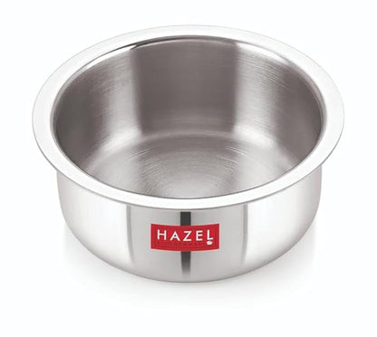 Hazel Triply Stainless Steel Cookware 2000 ml Stainless Steel Utensils Induction Bottom