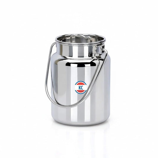 KC Stainless Steel Milk Can with Lid -  2000 ml