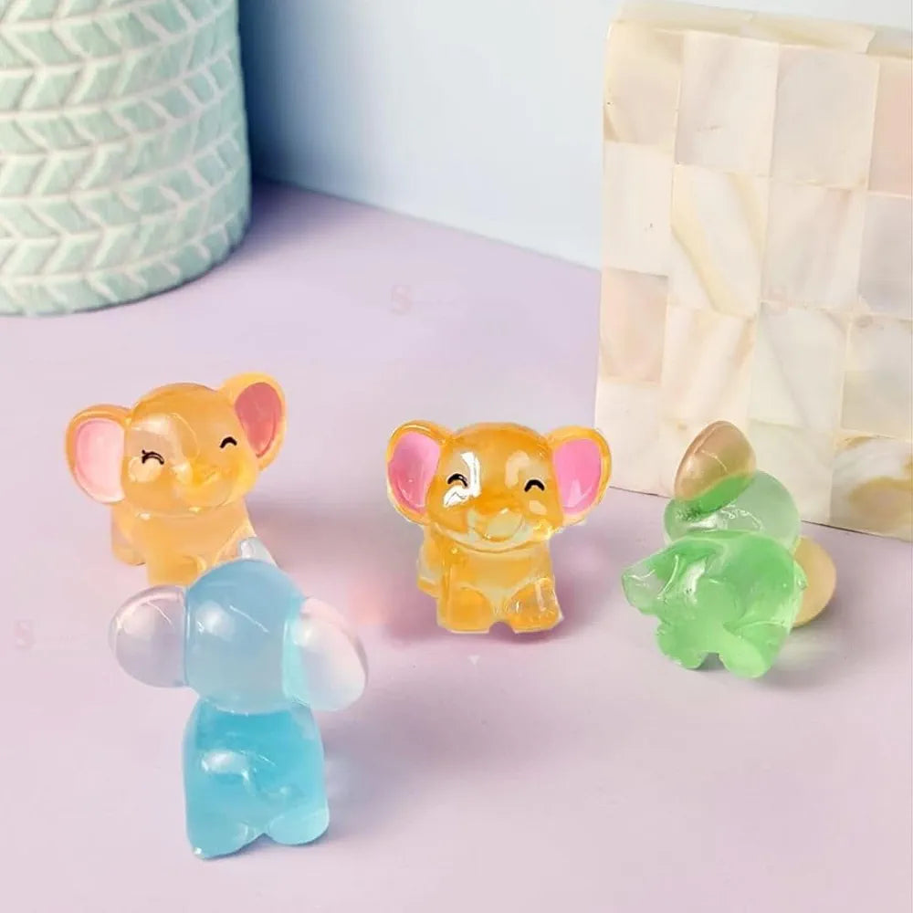 Satyam Kraft Resin 1 Set Elephant Miniature Figurines