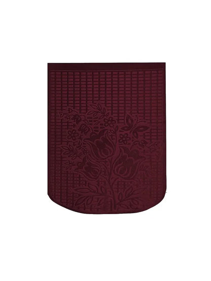 Cloth Fusion Italian Velvet Sofa Cover 5 Seater Set Perfect Floral Embossed Sofa Cover 3 Seater and 2 Seater Maroon