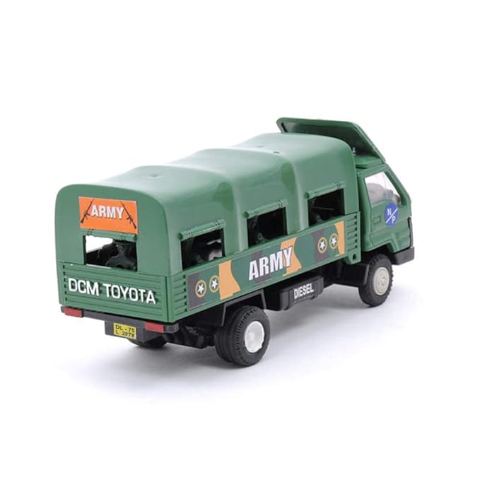 Centy Toys Plastic Pull Back Army Dcm Truck Multicolour