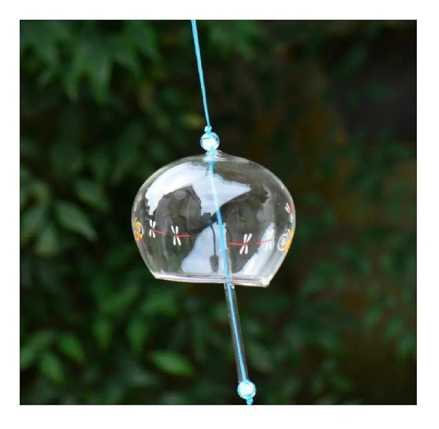 Geekmonkey Edo Japanese Wind Chimes Cherry Blossom Wind Chimes Handmade Stained Glass Bells