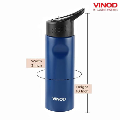 Vinod Snappy Stainless Steel Single Wall Vacuum Insulated Water Bottle - 750ml
