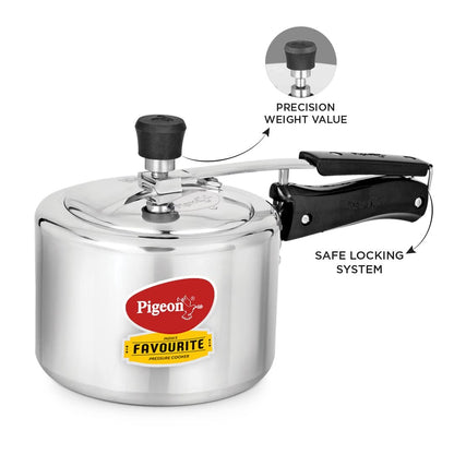 Pigeon by stovektraft 19001100 Induction Inner Lid Stainless Steel Pressure Cooker - 3L Silver