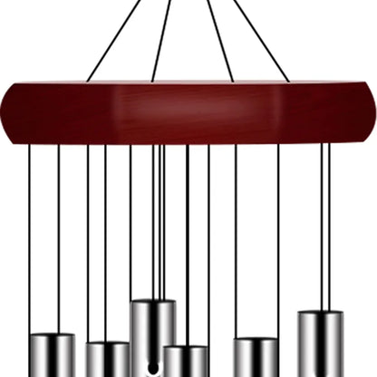 Memorial Wind Chimes Outdoor Large Deep Tone Wind Chime with 6 Tuned Tubes Elegant Chime