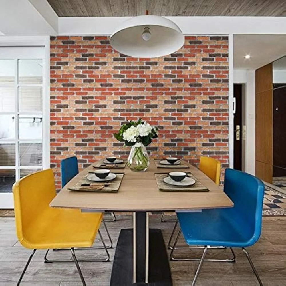 Jaamso Royals Wall Papers for Home Brick Wallpaper Stick Wallpapers 500CM X 45CM