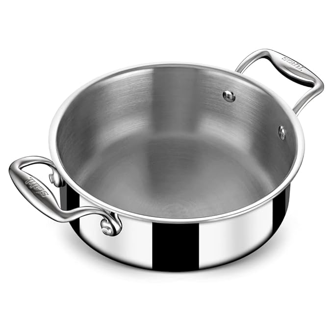 Stahl Triply Stainless Steel Cook & Serve Casserole With Lid | Artisan 4822 | 22 Cm | 3 Litres