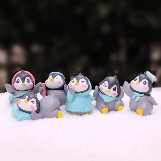 Satyam Kraft 1 Set  Cute Penguin Miniature Figurines Showpiece