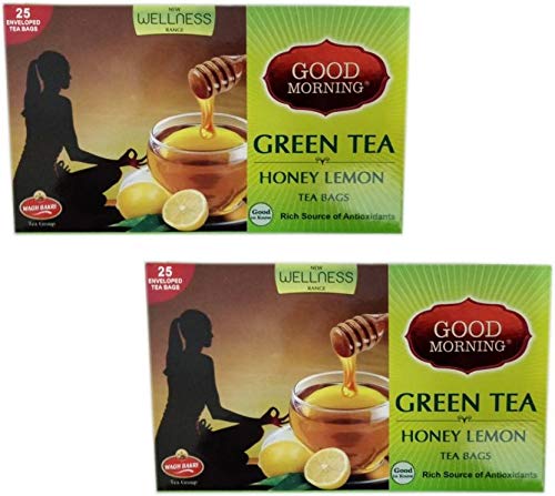 Wagh Bakri Good Morning Green Honey Lemon - 250 gms (Pack of 2)
