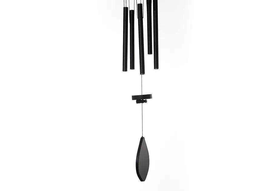 Tej Gifts Feng Shui Metal Wind Chime with 5 Black Pipes