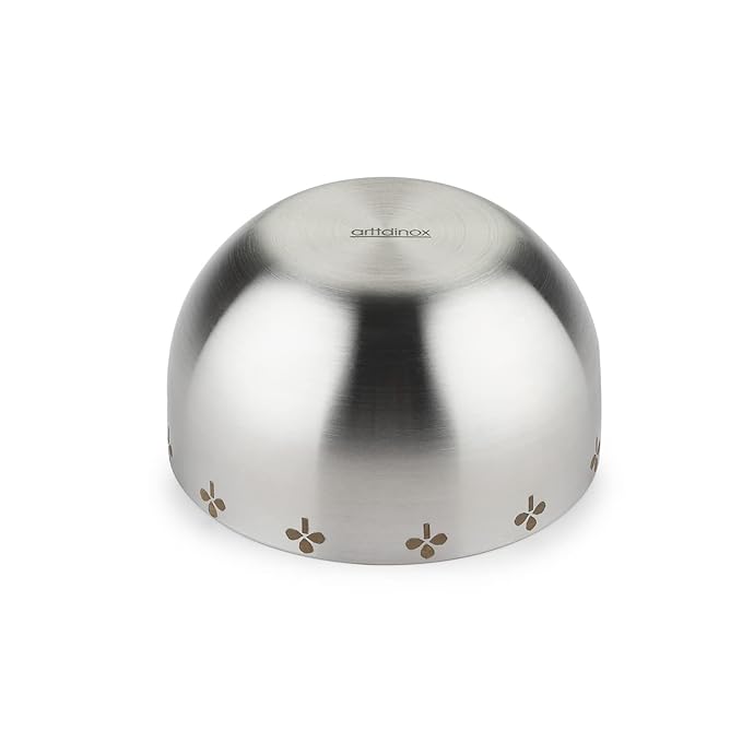 Arttdinox Designer Stainless Steel Katori Set of 6 | Multipurpose Vati and Bowl | Dinnerware & Tableware | Zenith Series