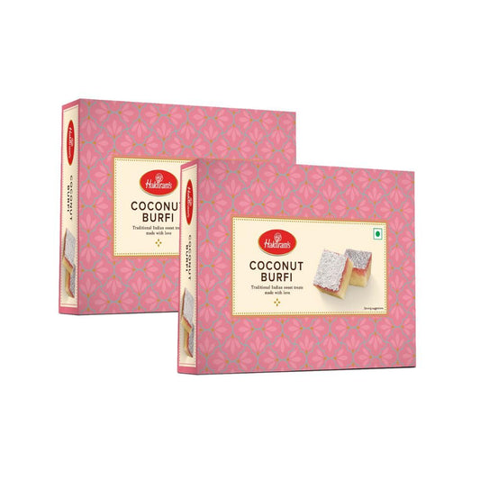 Haldiram's Indian Traditional Coconut Burfi - 400 gms (pack of 2)