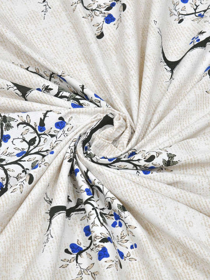 100% Pure Cotton Traditional Printed Bedsheet for Double Bed King Size Bedsheet with 2 Pillow Covers