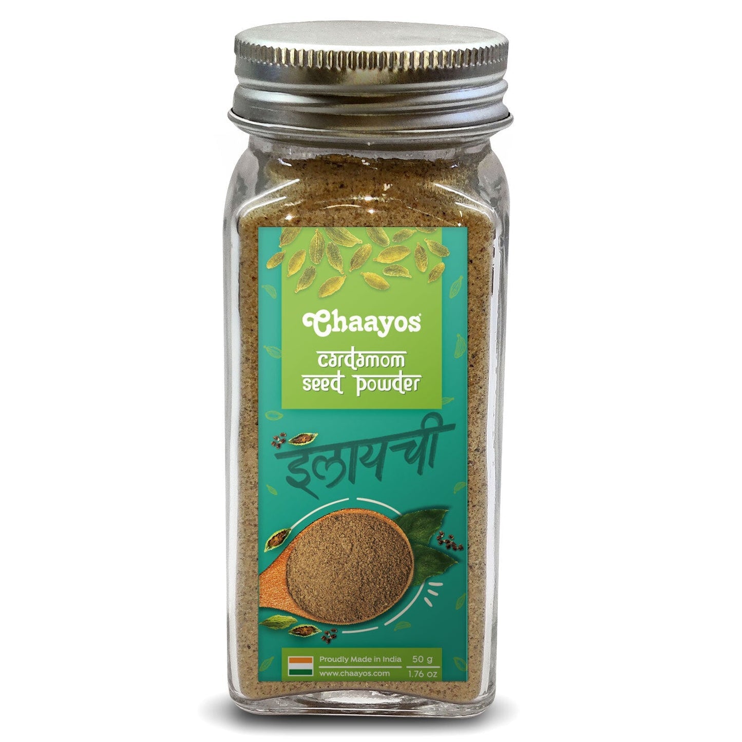 Chaayos Cardamom Seed Powder (50g) | Only Seeds No Husk | 100% Natural Spice