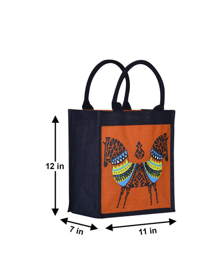 Jute Cottage Double Zebra Print Lunch Bag