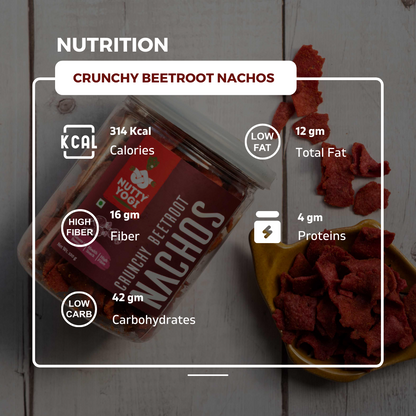 Nutty Yogi Crunchy Beetroot Nachos - 100 gm