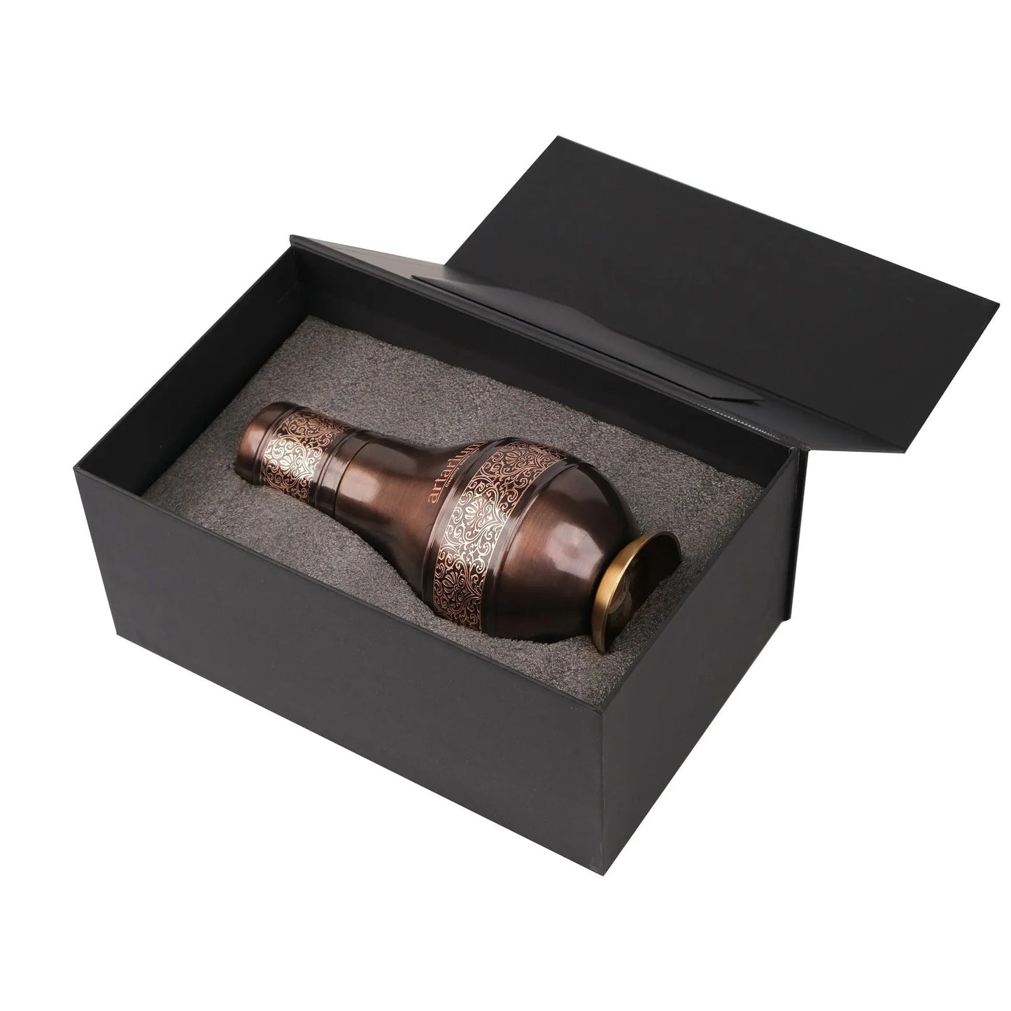 Artarium Antique Etching Pear Copper Water Jar with Gift Box