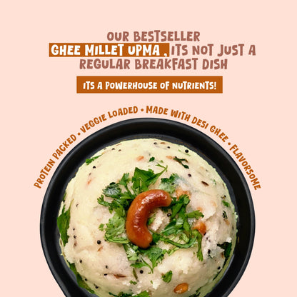 Desi Ghee and Millet Instant Upma with Cashews - Pack of 5