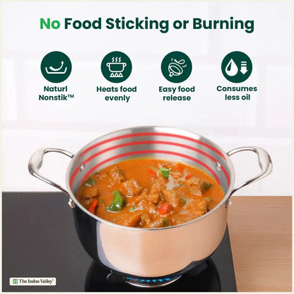 The Indus Valley Triply Premium Stainless Steel Casserole Biryani Pot