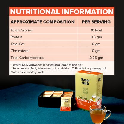 Genomelabs Super Herb Korean Ginseng Tea - 30 packs