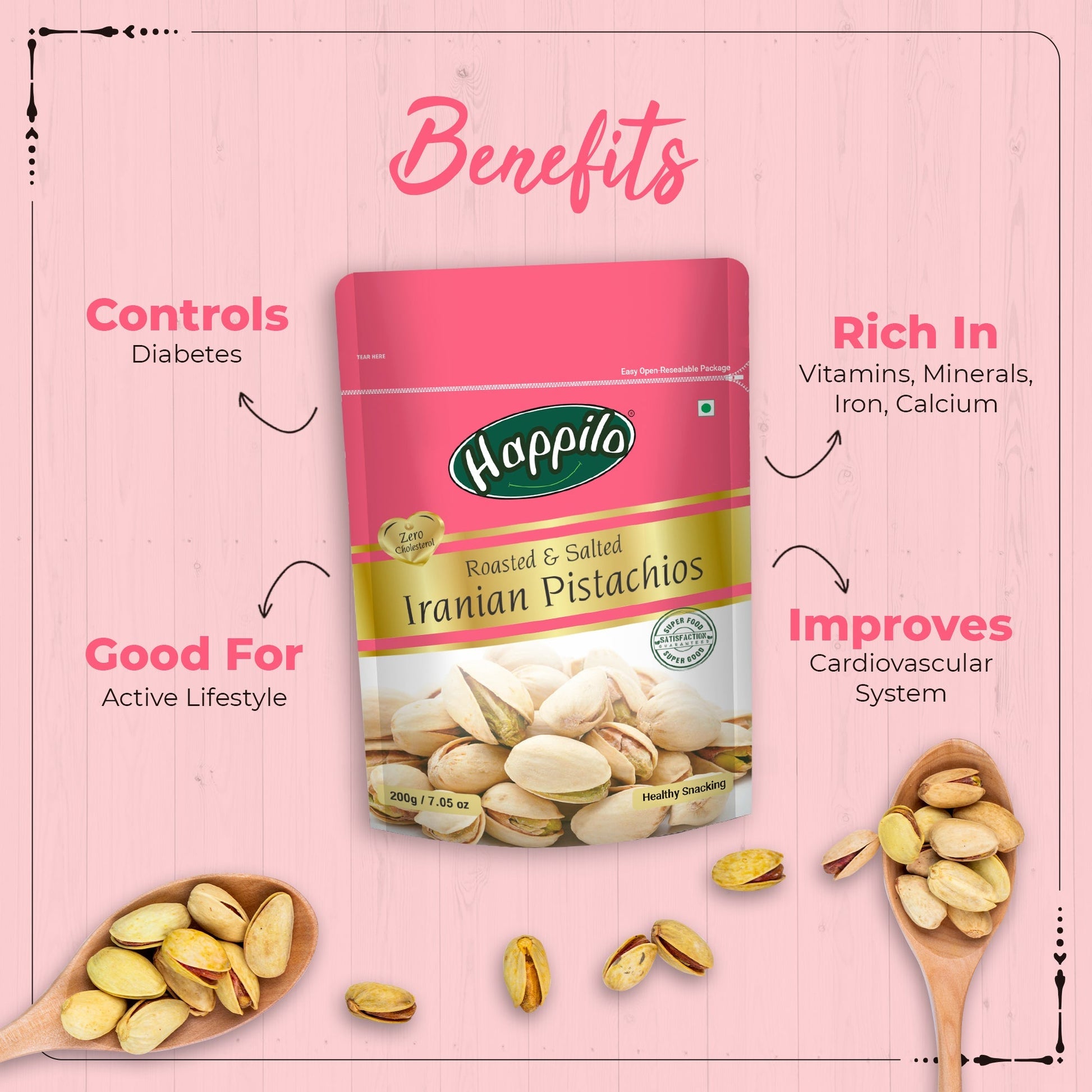 Happilo Premium Oven Roasted & Salted Pistachios